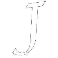 calligraphy font capital j